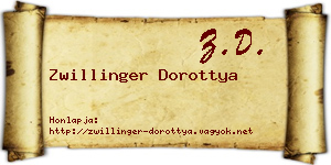 Zwillinger Dorottya névjegykártya